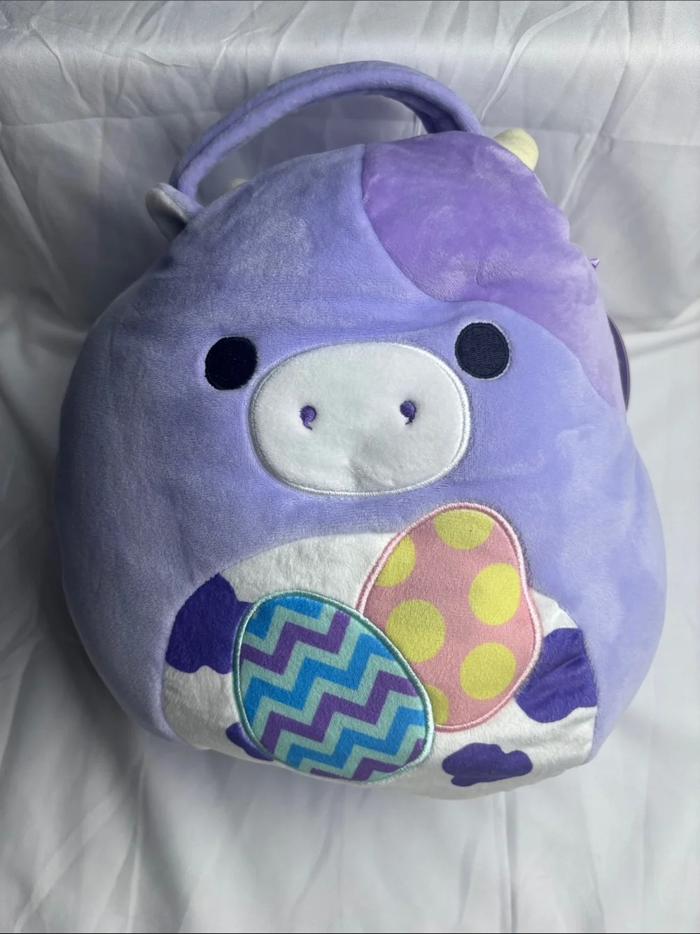 BNWT Bubba the Cow Squishmallows Easter Basket 10”